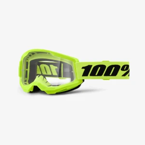 Gogle 100% STRATA 2 Goggle Neon Yellow - Clear Lens
