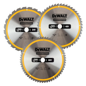 Zestaw pił tarczowych DeWALT DT1964-QZ 305mm 3 Pack (1X 24T 1X 48T 1X 60T)