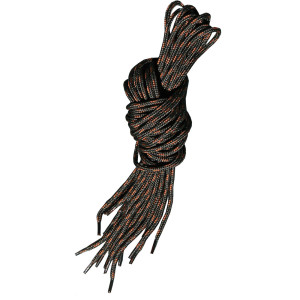 Sznurowadła okrągłe trekkingowe czarno-brązowe, 150cm