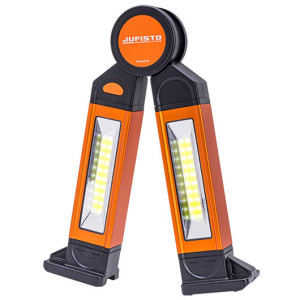 Lampa robocza akumulatorowa, warsztatowo- samochodowa 'Jufisto LLA-2110' IP65, 10W LED COB 1000lm - składana z możliwością zaczepienia na hakach