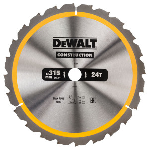 Piła tarczowa DeWALT DT1961-QZ CONSTRUCTION do drewna z gwoździami 315mm x 30 x 24zęb