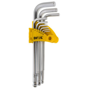 Zestaw kluczy imbusowych kulistych Drel DR-IKB-2309 1,5-10mm 9szt. - długie