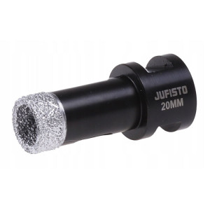 Wiertło koronowe (otwornica) diamentowe do szlifierki Jufisto AOD-1320 20mm, diament lutowany - wiercenie na mokro i sucho