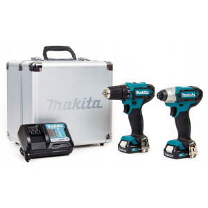 Zestaw Combo CLX224X: Wiertarko-wkrętarka akumulatorowa DDF333D + Zakrętarka TD110D 'Makita' 12V, Li-Ion 2 x 1,5Ah