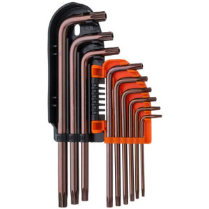 Zestaw kluczy torx z otworem Waart stal S2 T10-50 9szt. - długie