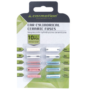 Zestaw bezpieczników cylindrycznych 'CarCommerce' z ceramiki 10szt.