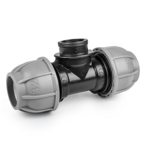 Trójnik do rur PE 'Bradas Drip System' 25mm GW 3/4" (1/8szt.) DSRA10T25F34