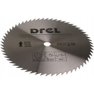 Piła tarczowa do drewna Drel TCV-4006 (bez spieku) 400mm x 30 x 60 zębów