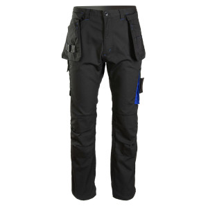 Spodnie robocze do pasa Seven Kings A8SP48, Topaz rip-stop czarno-niebieskie - rozmiar 48