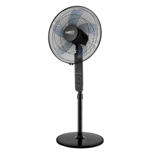 Wentylator podłogowy 'Neo 90-002' 45W śr. 40cm, 3 prędkości, wys. 123cm z pilotem - czarny