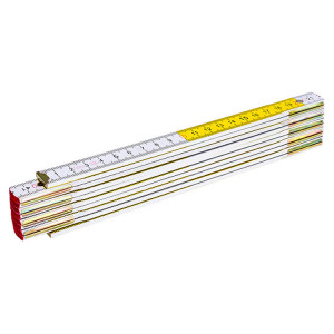 Miara drewniana biało-żółta Drel MZW-0011 - 2m
