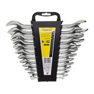 Zestaw kluczy płaskich dwustronnych 'Drel IKP-6133' 6-32mm 12szt.