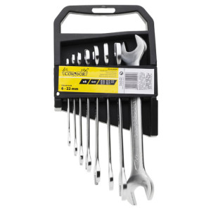Zestaw kluczy płaskich dwustronnych 'Drel IKP-6108' 6-22mm 8szt.