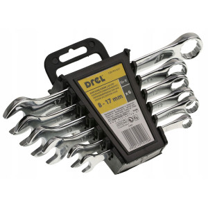 Zestaw kluczy płasko-oczkowych Drel IPO-6317 RWPn 8-17mm 6szt. w kasecie