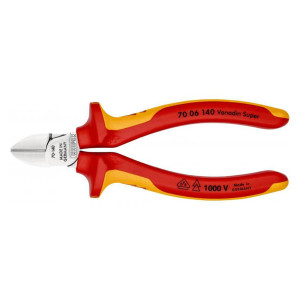 Szczypce tnące boczne 'Knipex 70 06 140' rękojeści izolowane 1000V VDE, 140mm