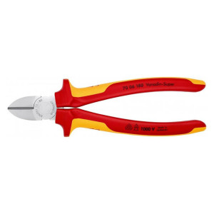 Szczypce tnące boczne 'Knipex 70 06 180' rękojeści izolowane 1000V VDE, 180mm