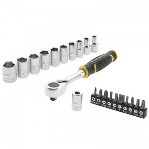 Zestaw kluczy nasadowych Stanley FMMT82681-0 grzechotka 120 zębów, 21 części