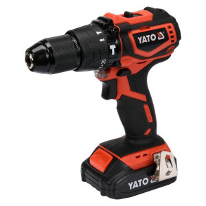 Wiertarko-wkrętarka akumulatorowa udarowa 'Yato YT-82796' 18V 1 aku. 2,0Ah Li-Ion, 42Nm 2-biegi - bezszczotkowa