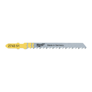 Brzeszczot do wyrzynarki do drewna 'Milwaukee 4932274351' 75mm, 6 z/cal, T101D (5 szt.) - czyste, bezodpryskowe cięcie