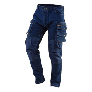 Spodnie robocze do pasa 'Neo' Denim (Jeans) ze wzmocnieniami na kolanach