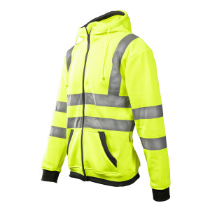 Bluza ochronna dresowa 'Brixton Flash AFBDS' seledynowa, odblaskowa - rozmiar S