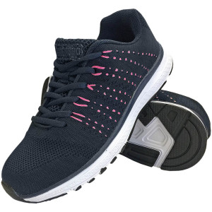 Buty robocze sportowe 'Team' granatowo - różowe - rozmiar 39