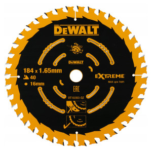 Piła tarczowa DeWALT DT10303-QZ EXTREME do drewna 184mm x 16 x 40zęb