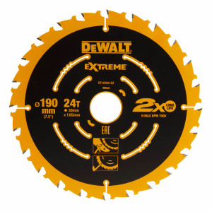 Piła tarczowa DeWALT DT10304-QZ EXTREME do drewna 190mm x 30 x 24zęb