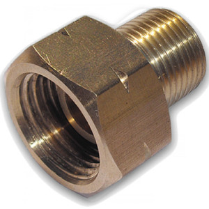 Redukcja dwuczłonowa mosiężna Bradas GW 21,8mm L / GZ 3/8" L