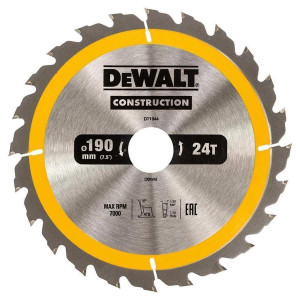 Piła tarczowa DeWALT DT1944-QZ CONSTRUCTION do drewna z gwoździami 190mm x 30 x 24zęb