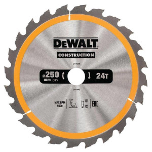 Piła tarczowa DeWALT DT1956-QZ CONSTRUCTION do drewna z gwoździami 250mm x 30 x 24zęb