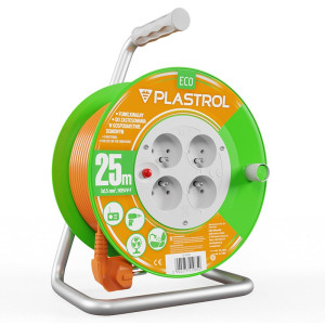 Przedłużacz bębnowy Eco Line pomarańczowy 4-gniazdowy 3G 1,5 - 25mb