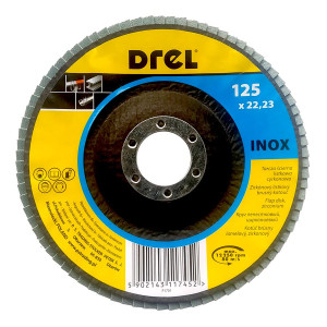 Lamelka inox Drel RTZ-1210 Cyrkon 125mm P 100