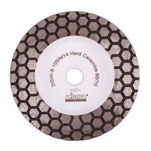 Tarcza diamentowa do szlifowania Distar 17483524005 Hard Ceramics (plaster miodu) DGM-S 100mm x M14 P60