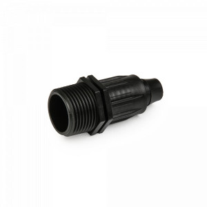 Łącznik QJ do rur kroplujących PE Bradas Drip System 16mm, gwint zew. 3/4" DSWAQJ-L16M34
