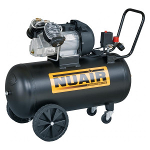 Kompresor 2-tłokowy, olejowy 'NU AIR' 3KM, 2200W, 100L, 356L/min, 10 bar z pompą widlastą VDC, profesjonalny - (3 lata gwarancji)