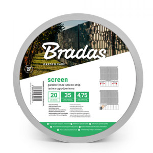 Taśma ogrodzeniowa, balkonowa Bradas 4,75cm x 35m + klipsy 20szt - jasnoszara TOB45047535LGYL