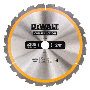 Piła tarczowa DeWALT DT1958-QZ CONSTRUCTION do drewna z gwoździami 305mm x 30 x 24zęb