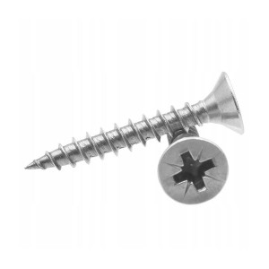 Wkręt hartowany do drewna biały ocynk (2kg) 4,0 x 16 pełny gwint