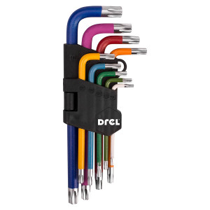 Zestaw kluczy torx Drel IKT-3309 T10-T50mm 9szt. - długie, kolorowe