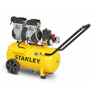 Kompresor bezolejowy 'Stanley B2CC2G4STN704' 1300W, 24L, 150L/min, 8 bar, wyciszony 59dB, typ pompy OL130
