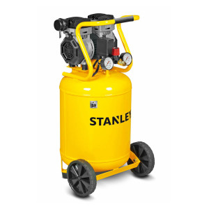 Kompresor bezolejowy 'Stanley B2DV2G4STN706' 1000W, 50L, 150L/min, 8 bar, wyciszony 59dB - pionowy