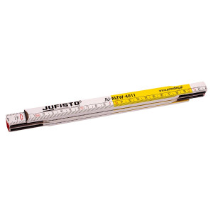 Miara drewniana składana Jufisto MZW-4011 biało-żółta - 1m
