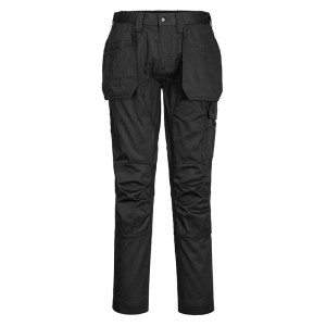 Spodnie z kieszeniami kaburowymi Portwest CD883BKR34 WX2 Stretch, czarny - rozmiar 50