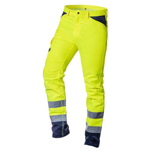 Spodnie robocze do pasa Neo 81-792-XXXL, ostrzegawcze, seledynowe - rozmiar XXXL
