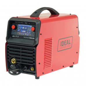 Spawarka półautomat spawalniczy 'Ideal TMIG222LCD' TECNO MIG 222 LCD SYNERGIC VRD ALU inwertorowy MIG/TIG/MMA 30-220A Zasilanie 230V