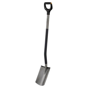 Szpadel ogrodowy prosty 'Fiskars 1067512 Ergo' z metalowym trzonkiem, profilowany