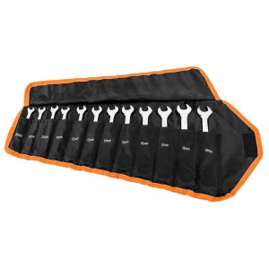 Zestaw kluczy płasko-oczkowych z grzechotką Neo 09-345 RWPn 8-19mm 12szt.