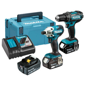 Zestaw Combo DLX2339JX1: Wiertarko-wkrętarka akumulatorowa 1,5-13mm DDF482 + Zakrętarka udarowa DTD156 Makita 18V LXT 3 x 5,0Ah