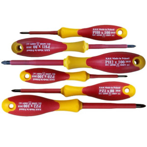 Zestaw wkrętaków elektrycznych K&K KK30GNKŻ krzyżowych (PH, PZ) 6szt. - produkt polski